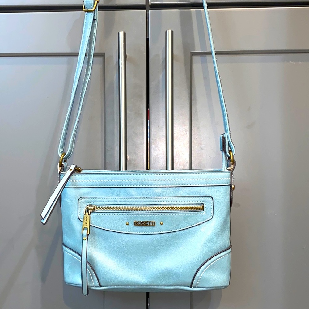 Rosetti blue leather shoulder bag